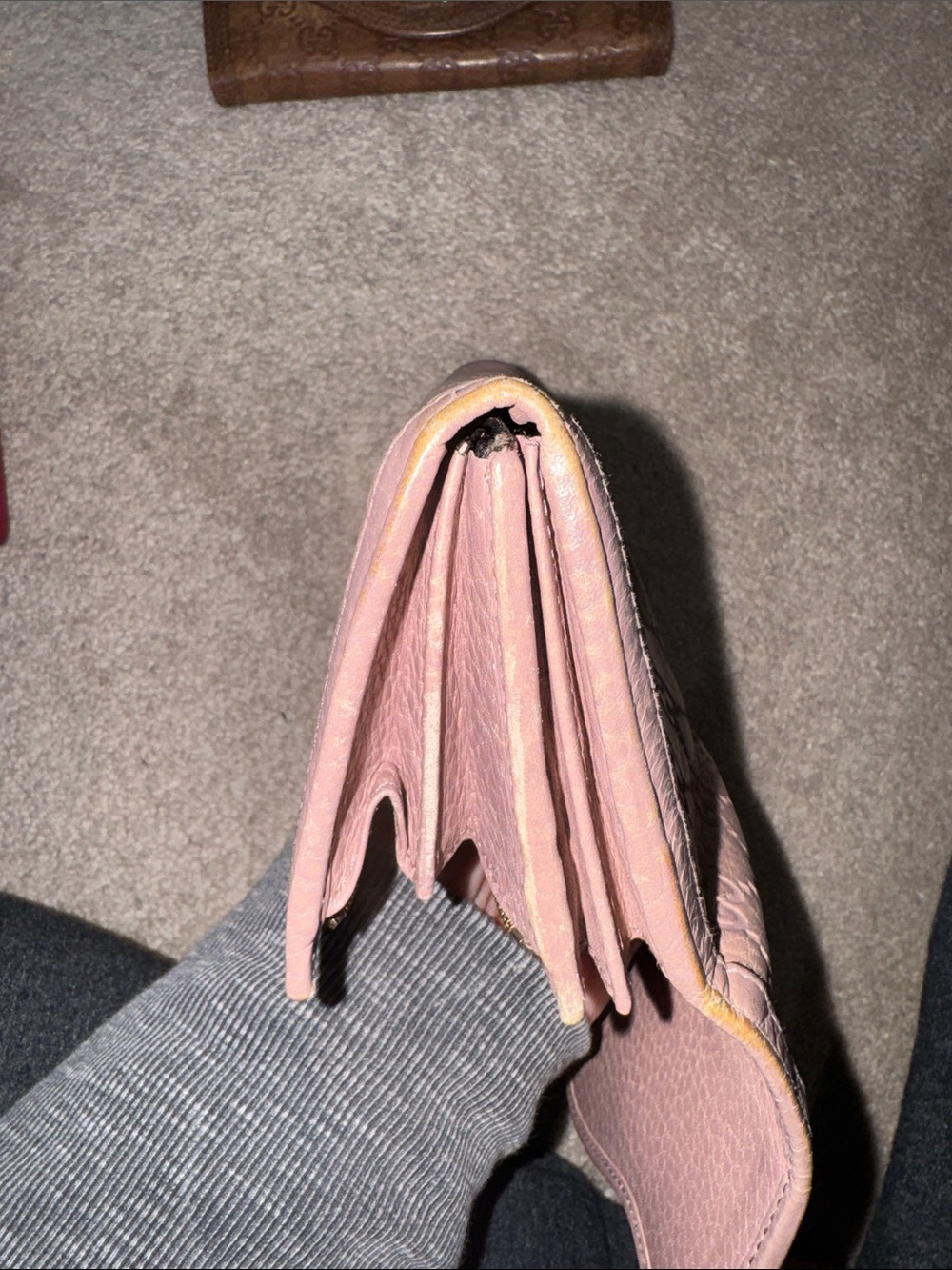 Pick one: Gucci Brown or Dusty Blush Leather Wallets OR Pink YSL Zip wallet - Picture 12 of 16